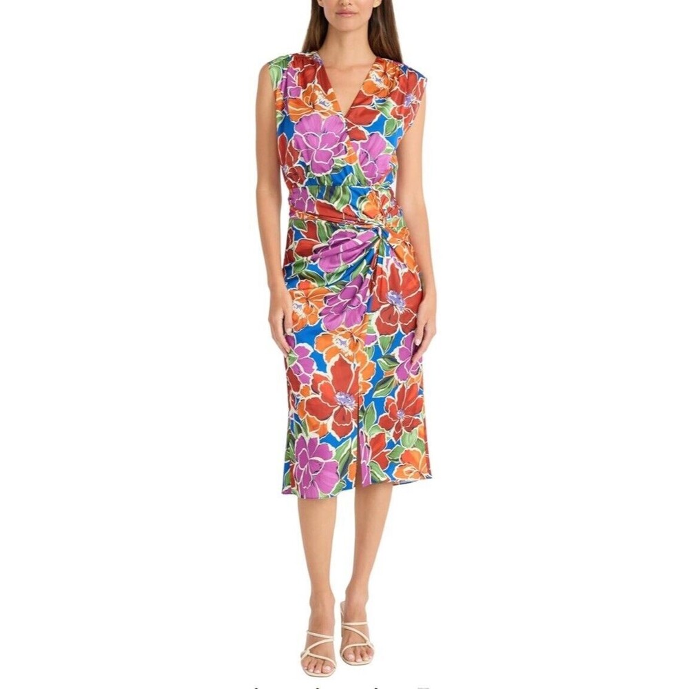 Maggy London Floral Midi Dress - Multicolor